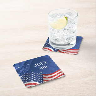 Patriotic Flagga Papper Drink Underlägg