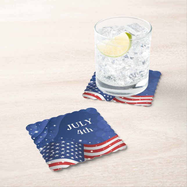 Patriotic Flagga Papper Drink Underlägg (Insitu)