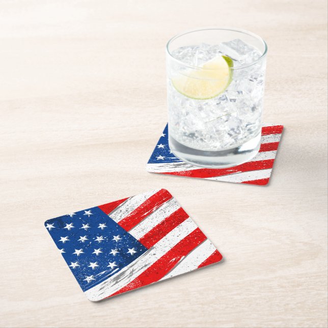 Patriotic Flagga Papper Drink Underlägg (Insitu)