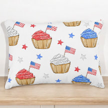 Patriotic Flagga Star Cupkaka Rött vitt blått