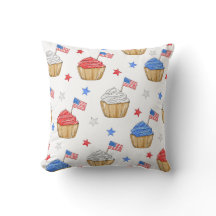 Patriotic Flagga Stars Cupkaka Rött vitt blått