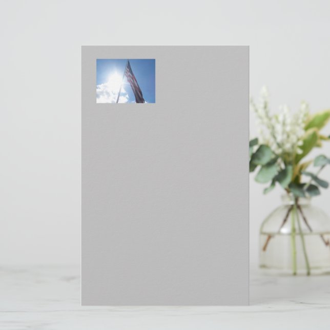 Patriotic Flagga Stationery Brevpapper (Stående Fram)