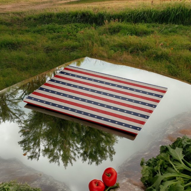 Patriotic Flagga Stil Rand (Chopping Board)
