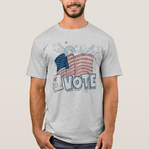 Patriotic Flagga Vote Manar T-Shirt