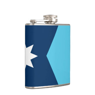 Patriotic flask with Flag of Minnesota, USA Fickplunta