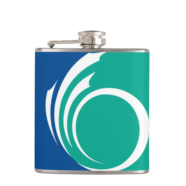 Patriotic flask with Flag of Ottawa, Canada Fickplunta (Framsidan)