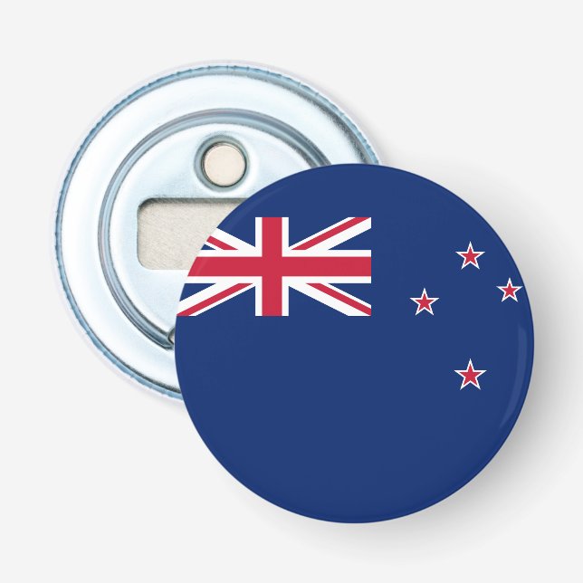 Patriotic flaska opener med Flagga Nya Zeeland Flasköppnare (Framsidan)