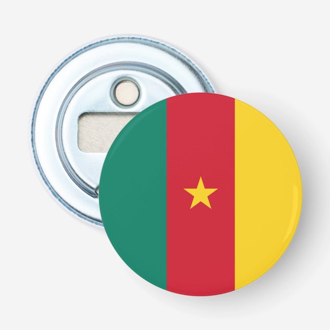 Patriotic flaska-öppnare med Flagga Kamerun Flasköppnare (Framsidan)