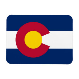 Patriotic Fleet Magnet med Colorado flagga, USA