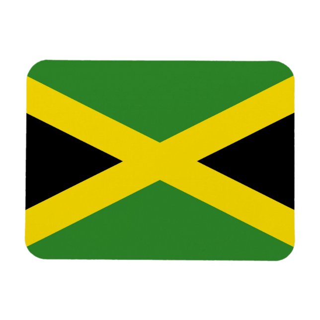 Patriotic Fleet Magnet med flagga av Jamaica (Horisontell)