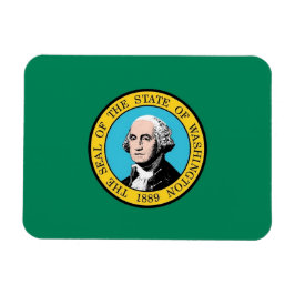 Patriotic Fleet Magnet, Washington Statlig flagga Magnet