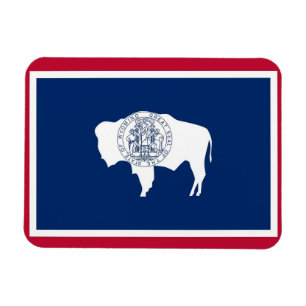Patriotic Flenet Magnet, Wyoming Statlig flagga Magnet