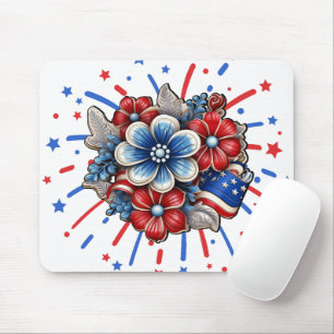 Patriotic Flowers in Red White & Blue 4 juli Musmatta