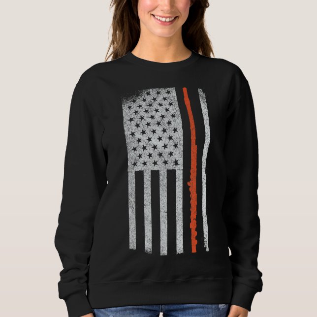 Patriotic Flute Funny Flute Player Flutist Retro 1 T Shirt (Framsida)