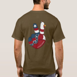 Patriotic FolArt Thanksgiving Peace Turkey T Shirt