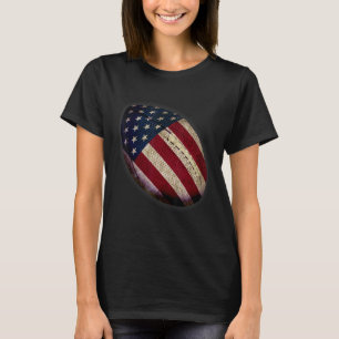Patriotic Football 4:e juli Manar USA American Fl T Shirt