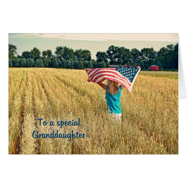 Patriotic for GrandDotter Hälsningskort (Framsidan Horizontal)