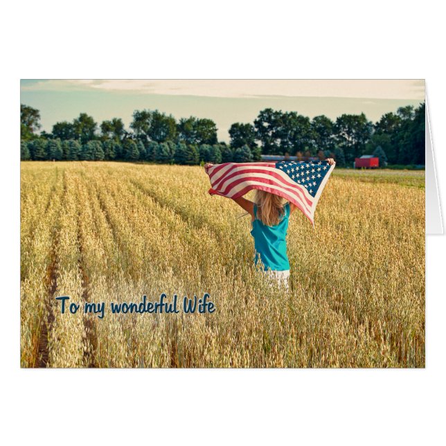 Patriotic for Maka Hälsningskort (Framsidan Horizontal)