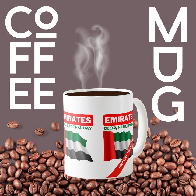 Patriotic Förenade Arabemiraten Flagga Kaffemugg (Skapare uppladdad)