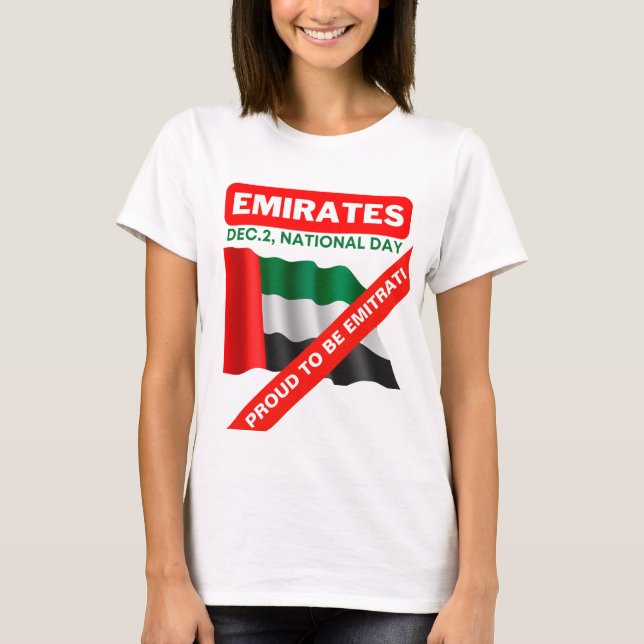 Patriotic Förenade Arabemiraten Flagga T Shirt (Framsida)