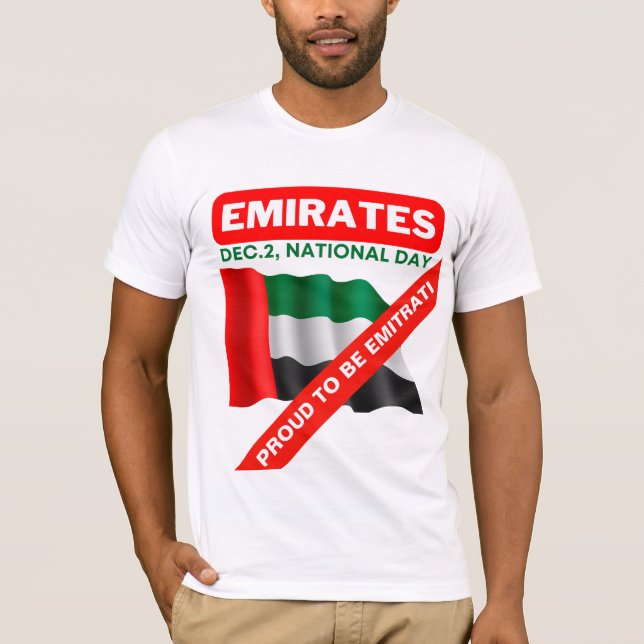 Patriotic Förenade Arabemiraten Flagga T Shirt (Framsida)