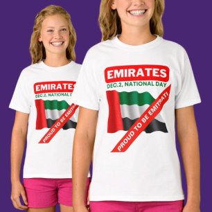 Patriotic Förenade Arabemiraten Flagga T Shirt