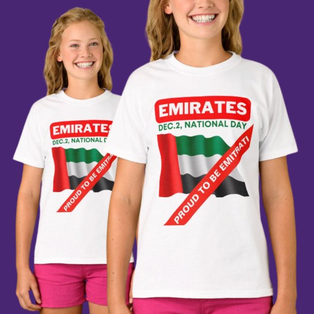 Patriotic Förenade Arabemiraten Flagga T Shirt (Skapare uppladdad)