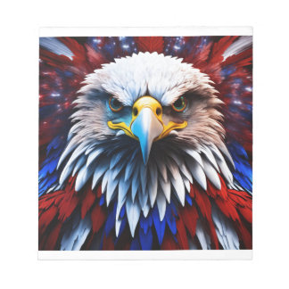 Patriotic Fractal Eagles Tee Anteckningsblock