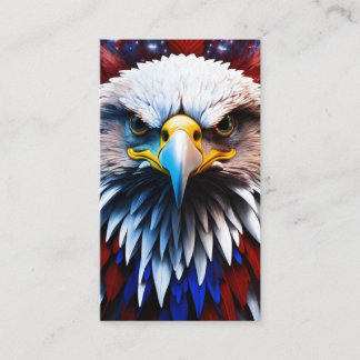 Patriotic Fractal Eagles Tee Visitkort
