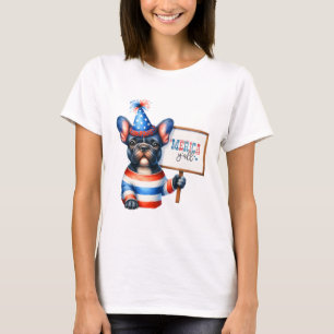 Patriotic Fransk Bulldog "Merica Y'all" T Shirt