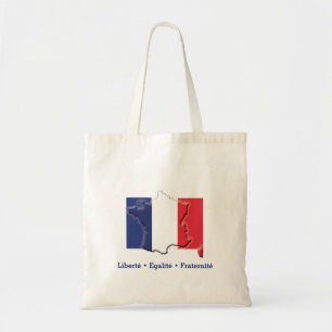 Patriotic FRANSK FLAGGA Liberté Egalité Fraternité Tygkasse