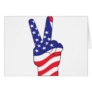 Patriotic Fredstecken USA Hälsningskort