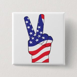 Patriotic Fredstecken USA Knapp