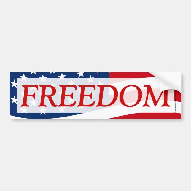 Patriotic Freedom American Flagga Decal Bildekal (Framsidan)