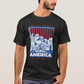 Patriotic Freedom Pappa Mamma 4:e juli Monuments G T Shirt