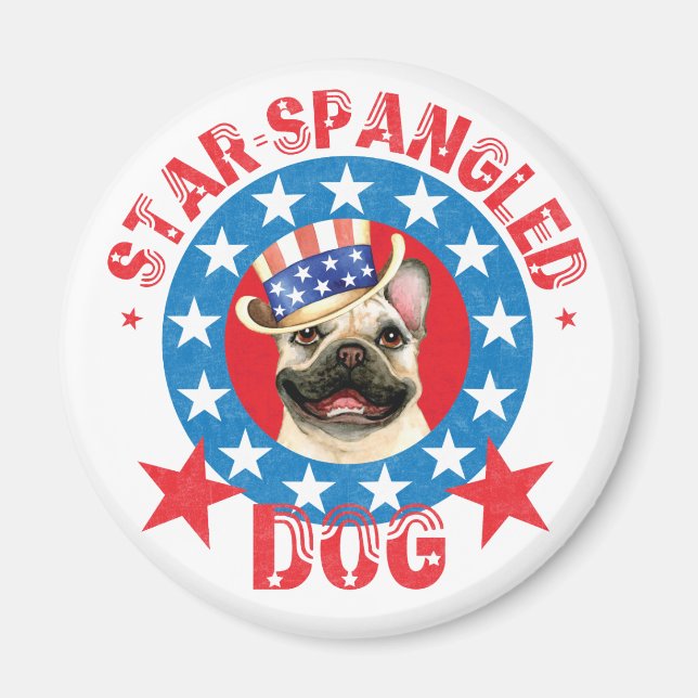 Patriotic Frenchie Magnet (Framsidan)