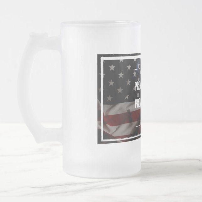 Patriotic Frosted Beer Mugg (Vänster)