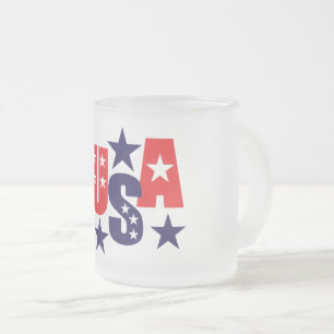 Patriotic Frosted Coffee Mugg