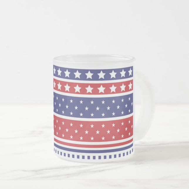 Patriotic Frosted Coffee Mugg (Framsida höger)