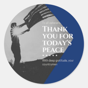 Patriotic Fundraiser Event Classic Round Sticker Runt Klistermärke