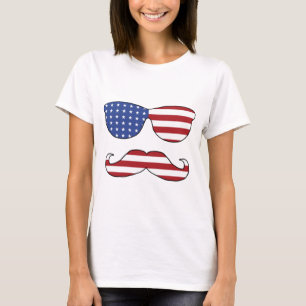 Patriotic Funny Ansikte T-shirt