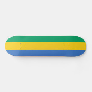 Patriotic Gabon Flagga Mini Skateboard Bräda 18,5 Cm