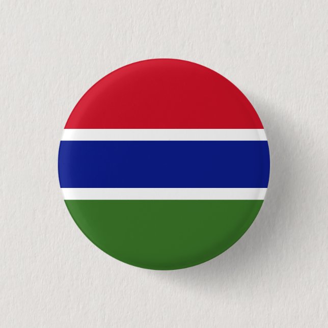 Patriotic Gambia Flagga Knapp (Framsida)
