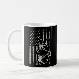 Patriotic German Shepherd American Flagga Hund äls Kaffemugg