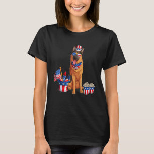 Patriotic German Shepherd American Flagga Hund Man T Shirt