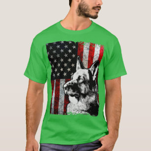 Patriotic German Shepherd American Hund - 1 T Shirt