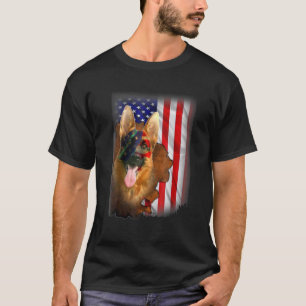 Patriotic German Shepherd American Hund 9 T Shirt