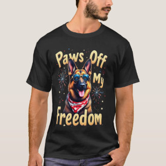 Patriotic German Shepherd Dog Freedom USA Lover Pr T Shirt