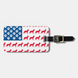 Patriotic German Shepherds Bagagebricka