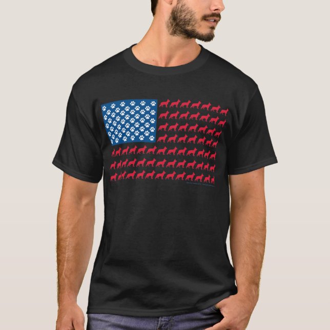 Patriotic German Shepherds Tee (Framsida)
